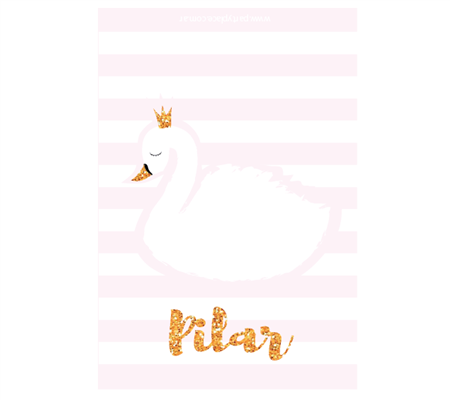 Stickers rect. gdes. Cisne 16u Pers